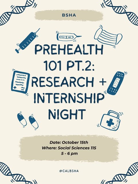 Prehealth 101 Pt. 2: Research + Internship Night