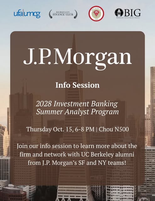J.P. Morgan Investment Banking Information Session