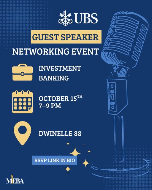 UBS Guest Speaker Networking Event