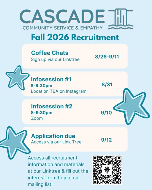 Fall 2026 Recruitment Infosession #1